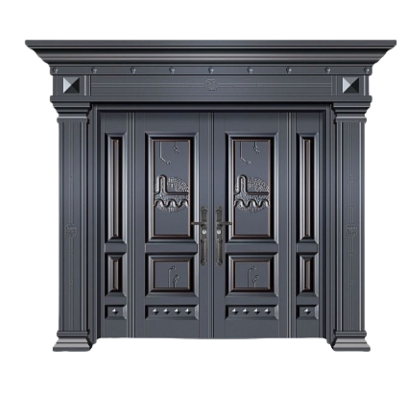 别墅大门模压非标大门自建房对开豪华大气进户门永康源头厂家(图6)