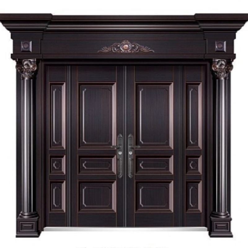 别墅大门模压非标大门自建房对开豪华大气进户门永康源头厂家(图5)