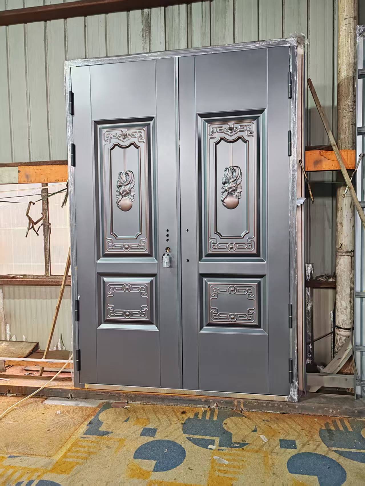 别墅大门模压非标大门自建房对开豪华大气进户门永康源头厂家(图12)