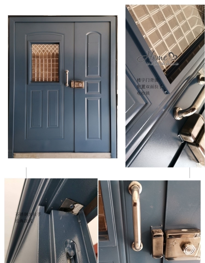 栏镂空楼宇门定制不锈钢智能办公钢化简约门通风门单元小区电控(图7)