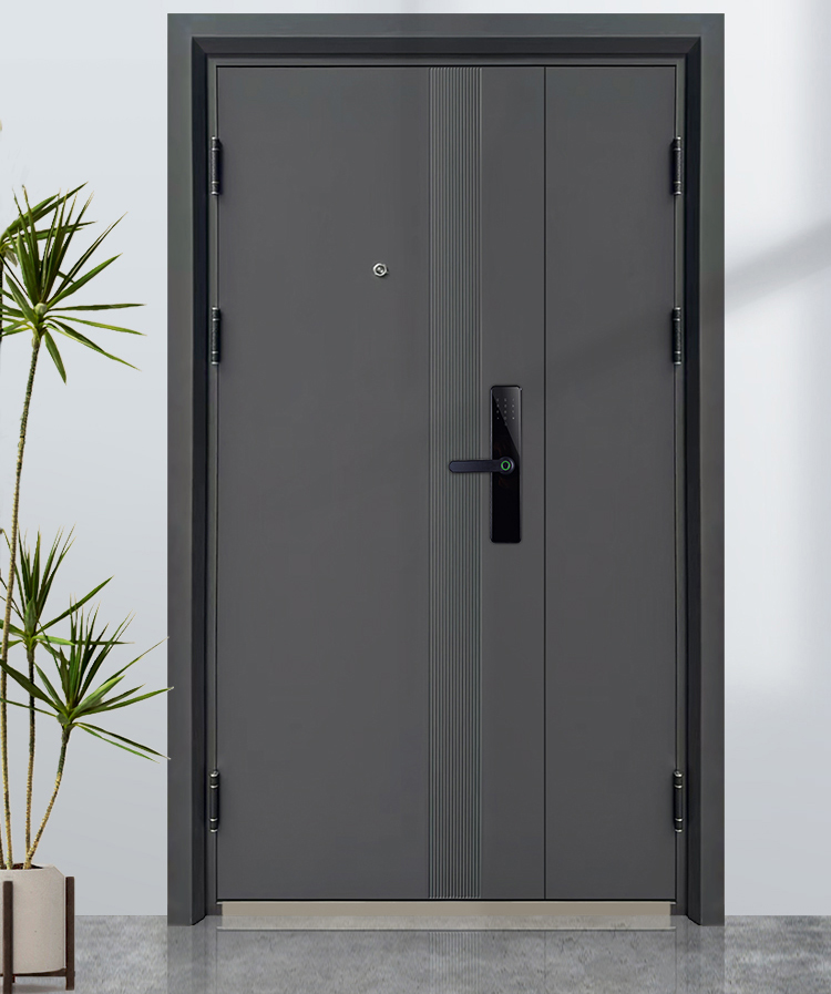 防盗门子母门入户门家用带玻璃气窗室外农村自建房双开大门进户门(图3)