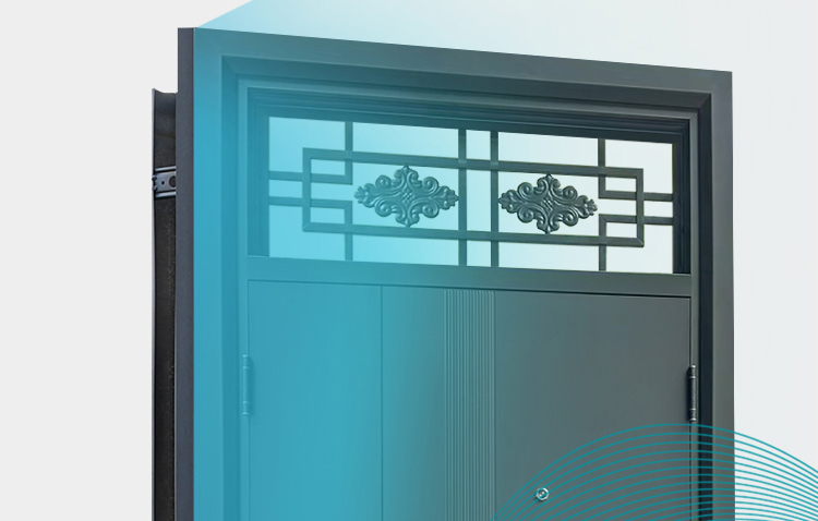 防盗门子母门入户门家用带玻璃气窗室外农村自建房双开大门进户门(图9)