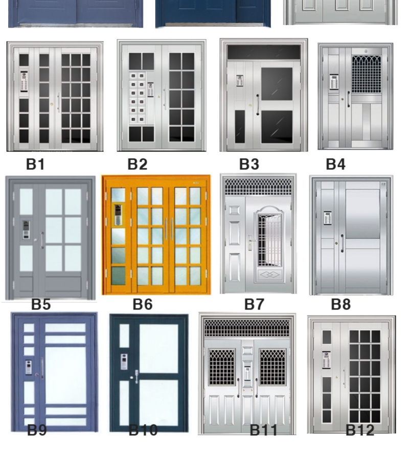 子母门非标大门单元户外对开门定制厂家直销楼宇门通道门单元门(图4)