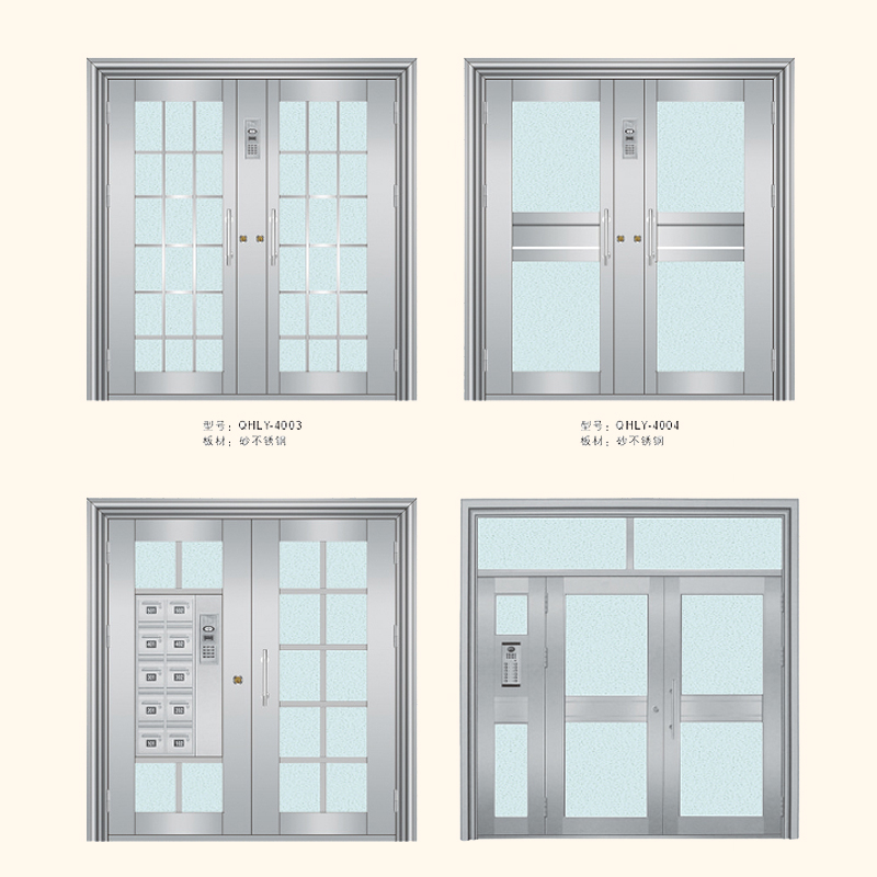 厂家直销楼宇门门非标大门楼宇门小区门子母门对开门户外定制(图2)
