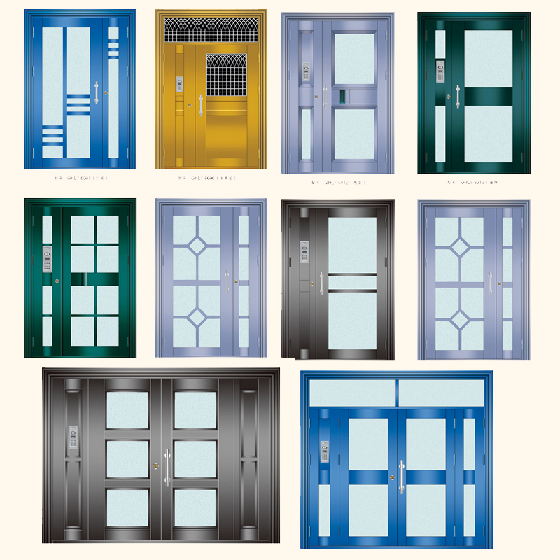 厂家直销楼宇门门非标大门楼宇门小区门子母门对开门户外定制(图6)