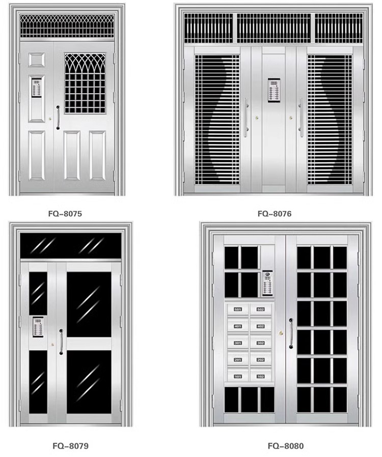 厂家直销楼宇门门非标大门楼宇门小区门子母门对开门户外定制(图22)
