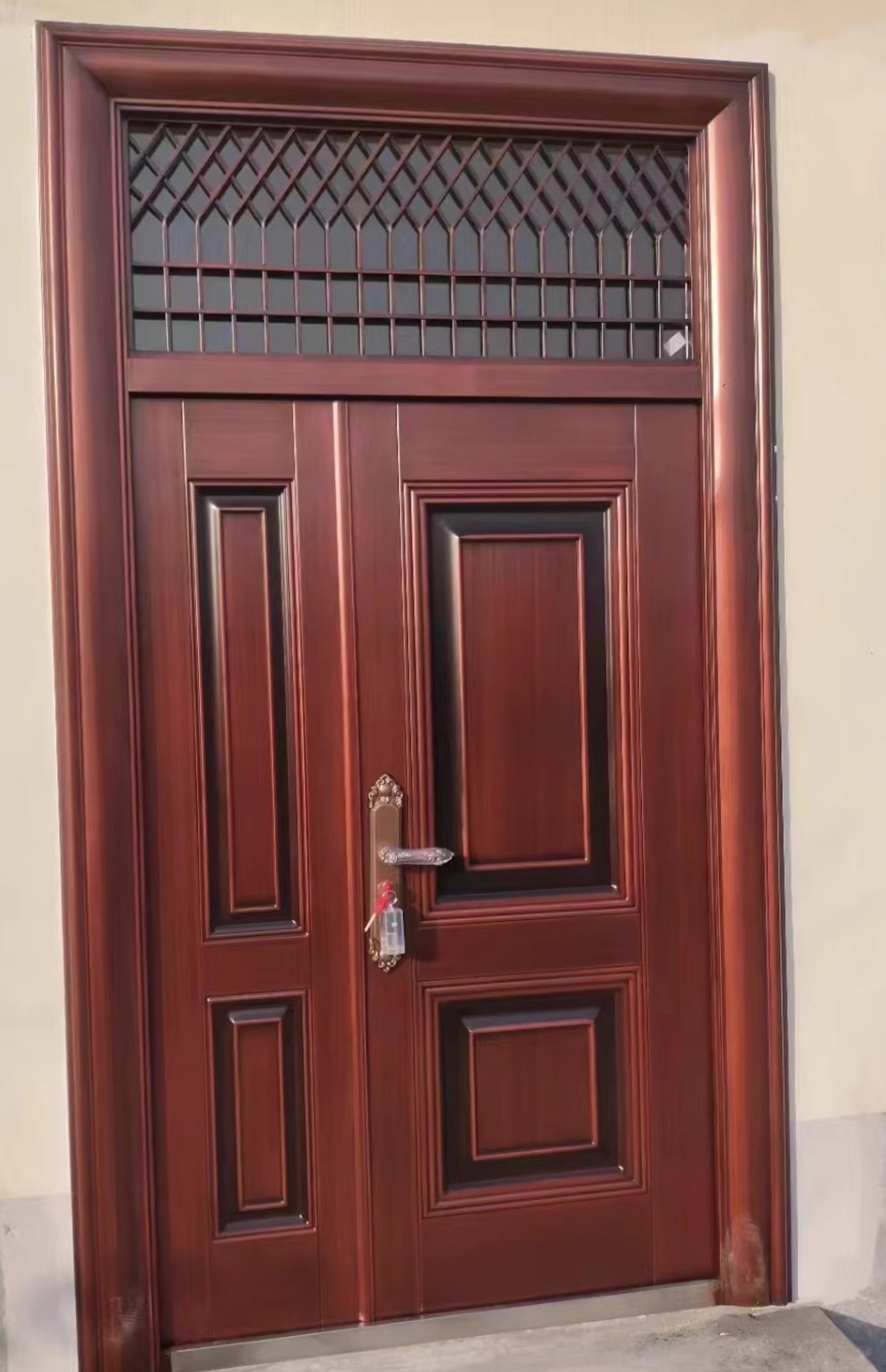 济南定做非标门防盗进户门高档山东楼宇门庭院大门学校门楼道门(图1)