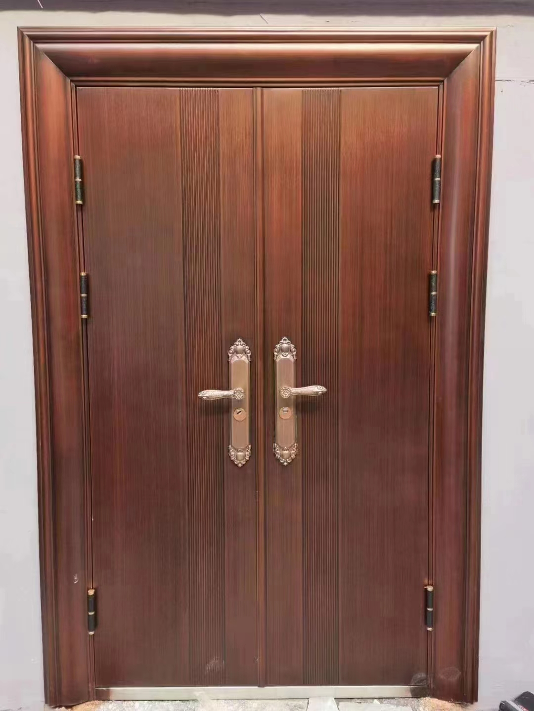 济南定做非标门防盗进户门高档山东楼宇门庭院大门学校门楼道门(图5)