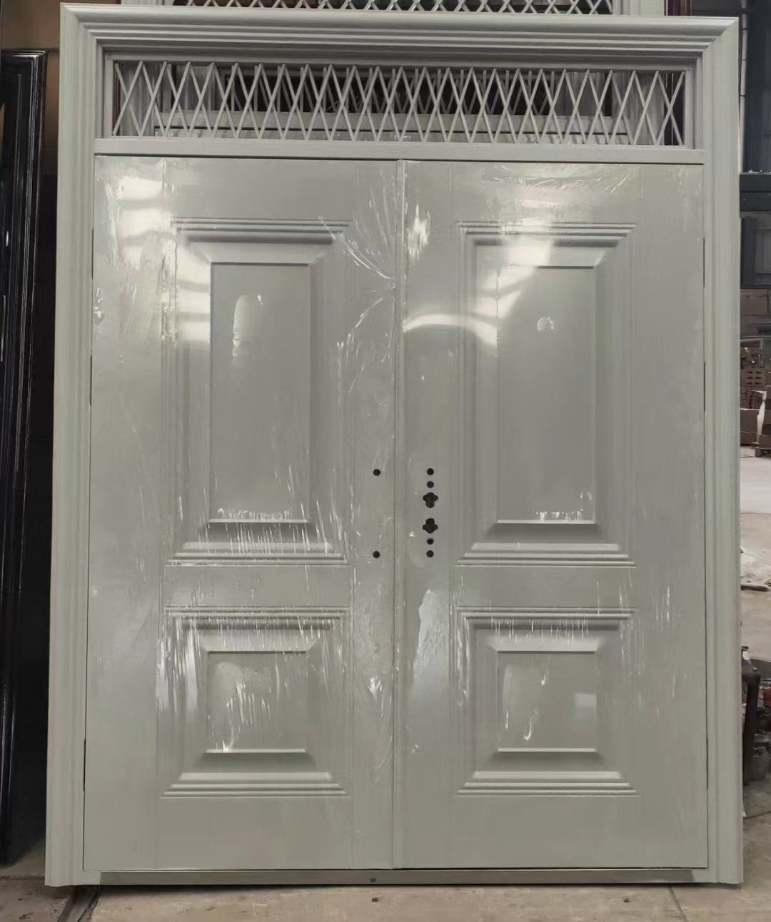 济南定做非标门防盗进户门高档山东楼宇门庭院大门学校门楼道门(图6)