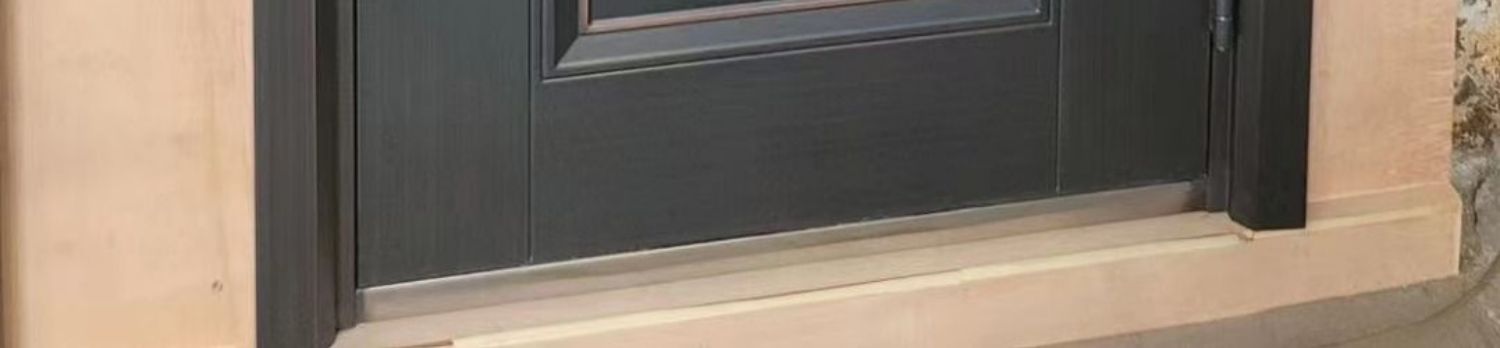 甲级防盗门非标门带气窗锌合金户外防晒仿铜漆单门子母大门通风门(图2)