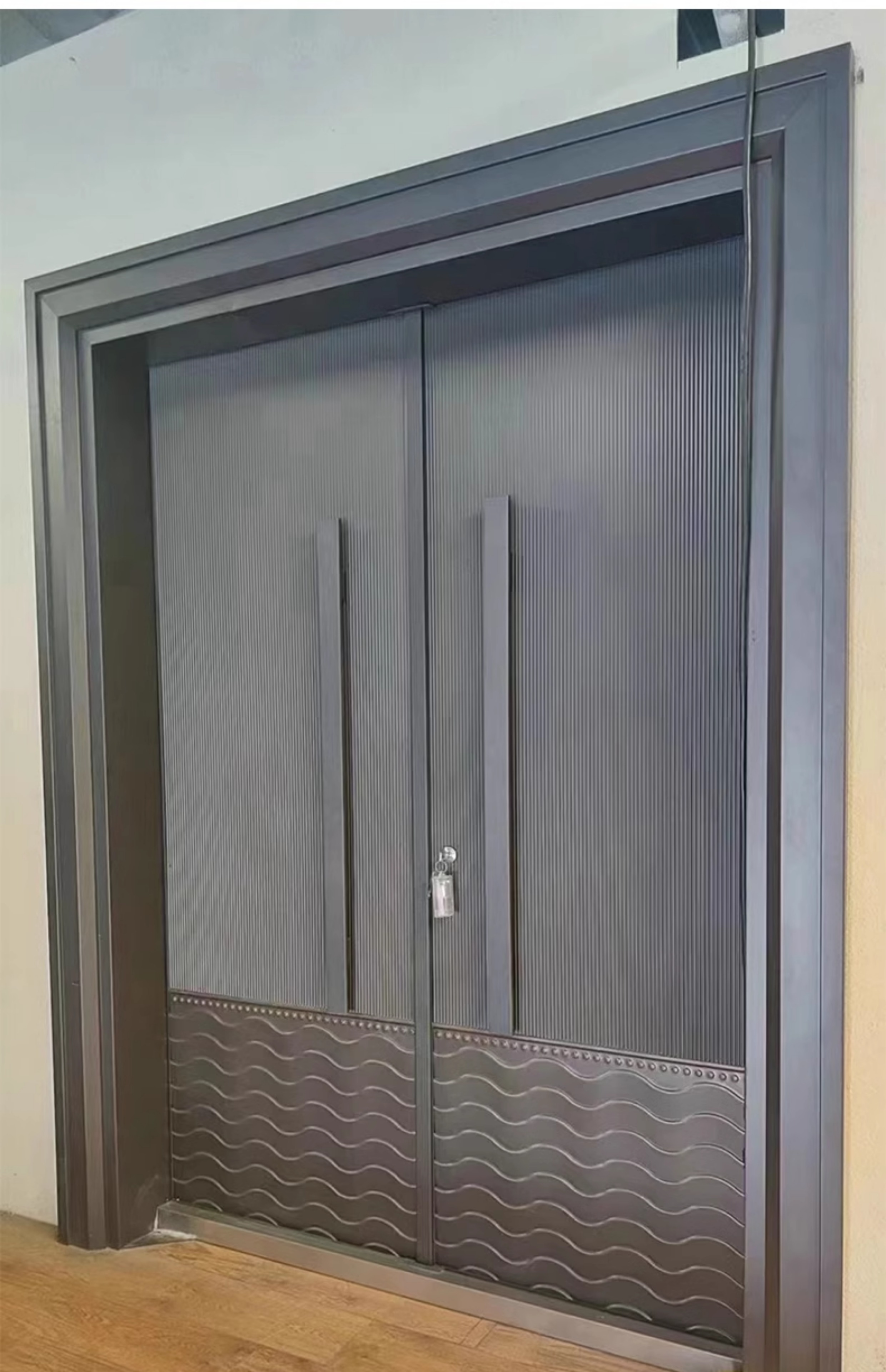 别墅大门铸铝门防盗门甲级锌合金入户门卡门农村自建房铜门非标门(图8)