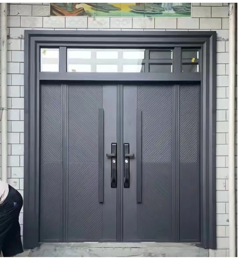 别墅大门铸铝门防盗门甲级锌合金入户门卡门农村自建房铜门非标门(图11)