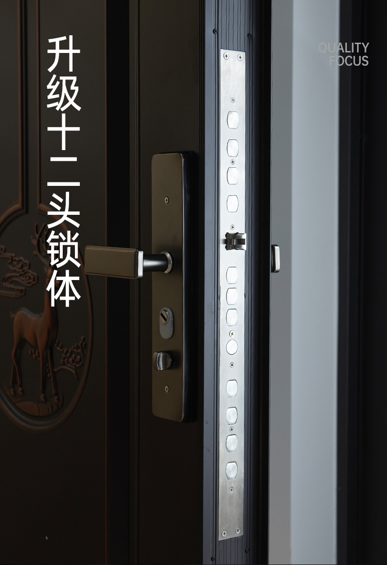 别墅大门铸铝门防盗门甲级锌合金入户门卡门农村自建房铜门非标门(图26)
