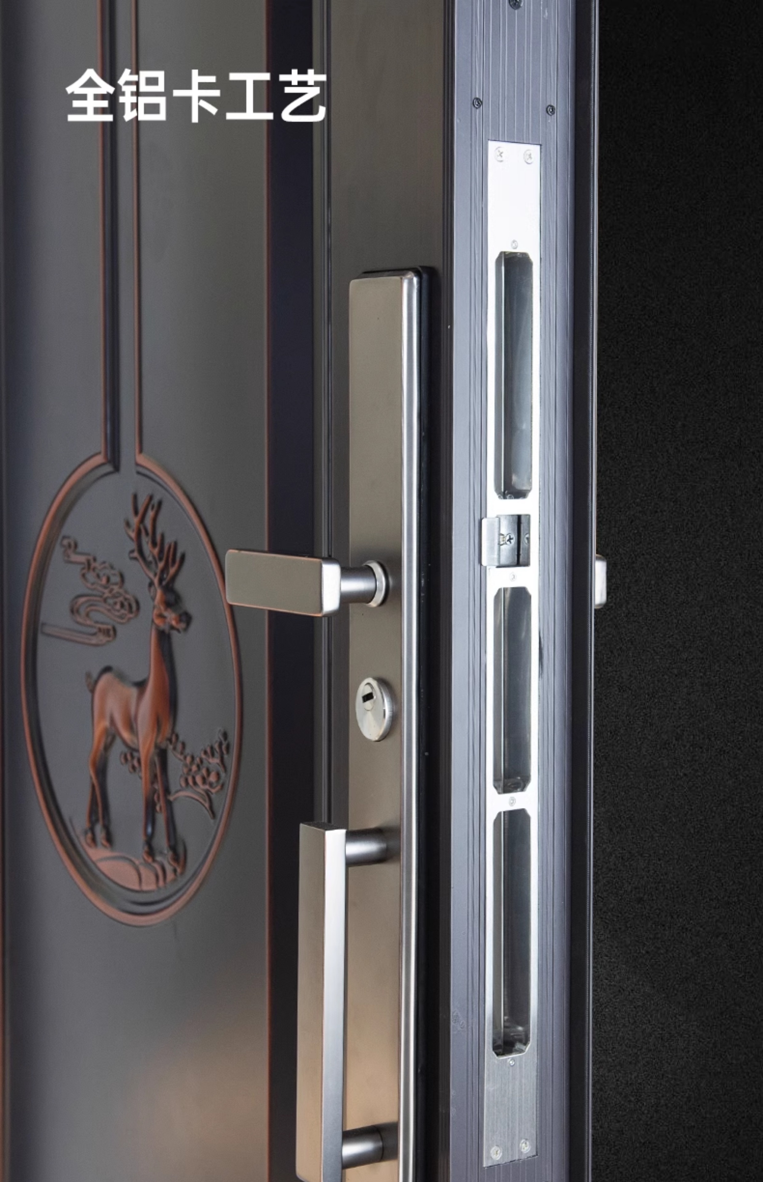 别墅大门铸铝门防盗门甲级锌合金入户门卡门农村自建房铜门非标门(图29)