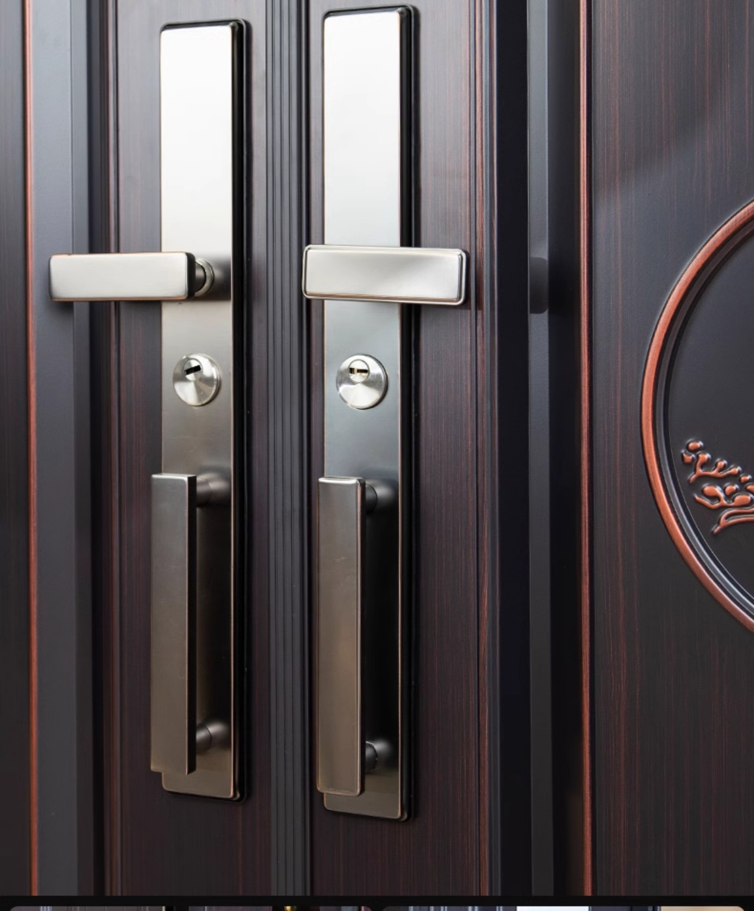 别墅大门铸铝门防盗门甲级锌合金入户门卡门农村自建房铜门非标门(图34)