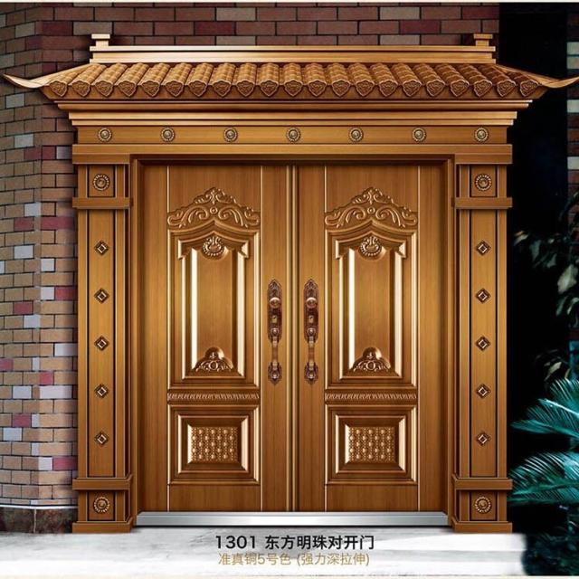 子母防盗门非标门甲级防盗门农村别墅大门进户子母门带亮窗入户门(图1)