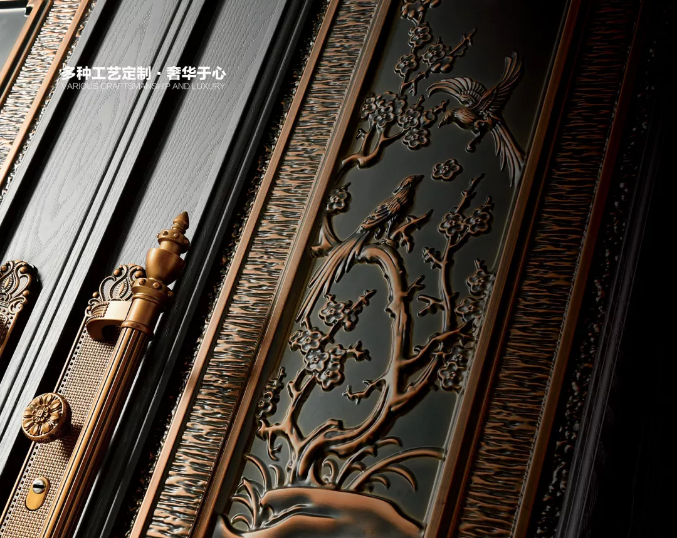 子母防盗门非标门甲级防盗门农村别墅大门进户子母门带亮窗入户门(图4)