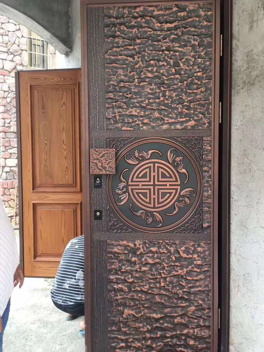 子母防盗门非标门甲级防盗门农村别墅大门进户子母门带亮窗入户门(图6)