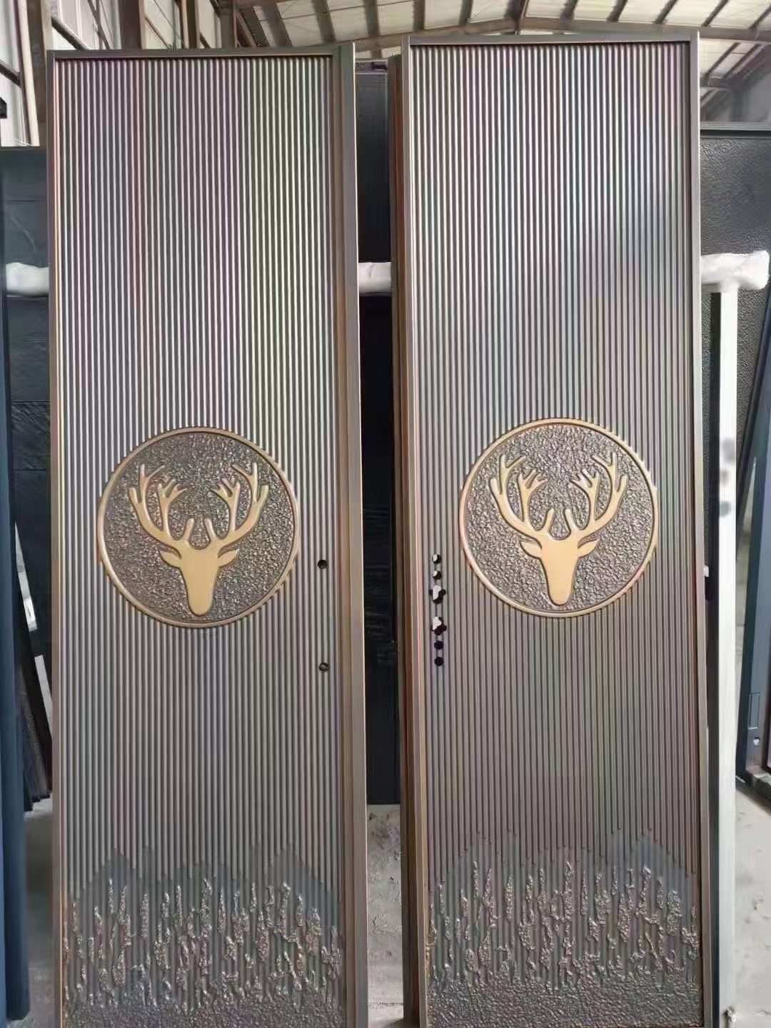 子母防盗门非标门甲级防盗门农村别墅大门进户子母门带亮窗入户门(图7)