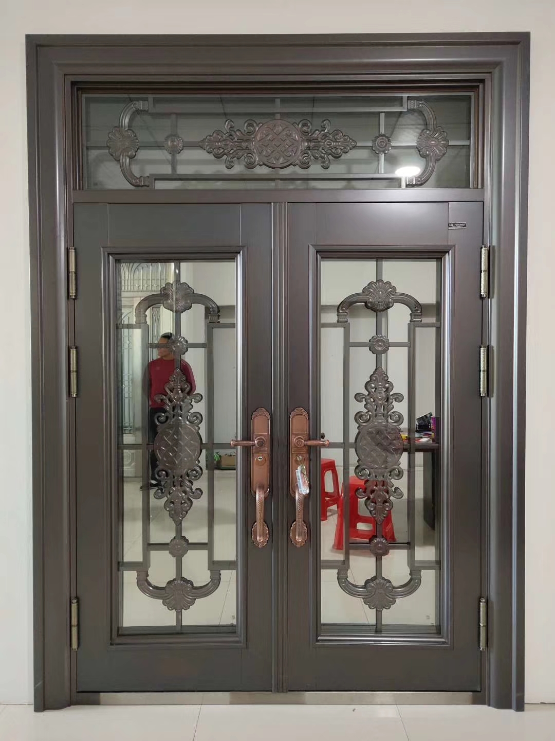 子母防盗门非标门甲级防盗门农村别墅大门进户子母门带亮窗入户门(图21)