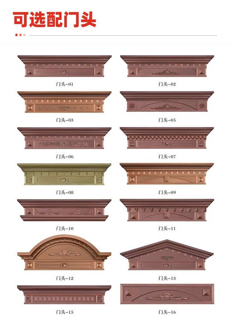 别墅大门对开入户门进户门非标定制纯铜门子母门双开门防盗门家用(图18)