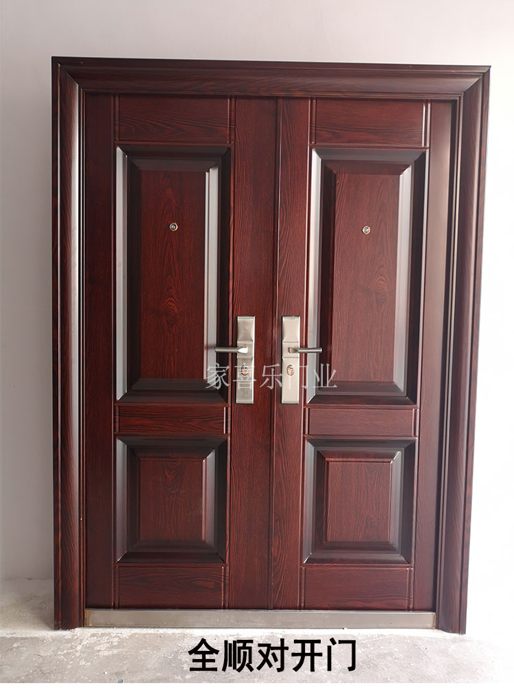 M7公分子母门对开门进户门防盗门工程门特价门钢制门家用自建房门(图18)