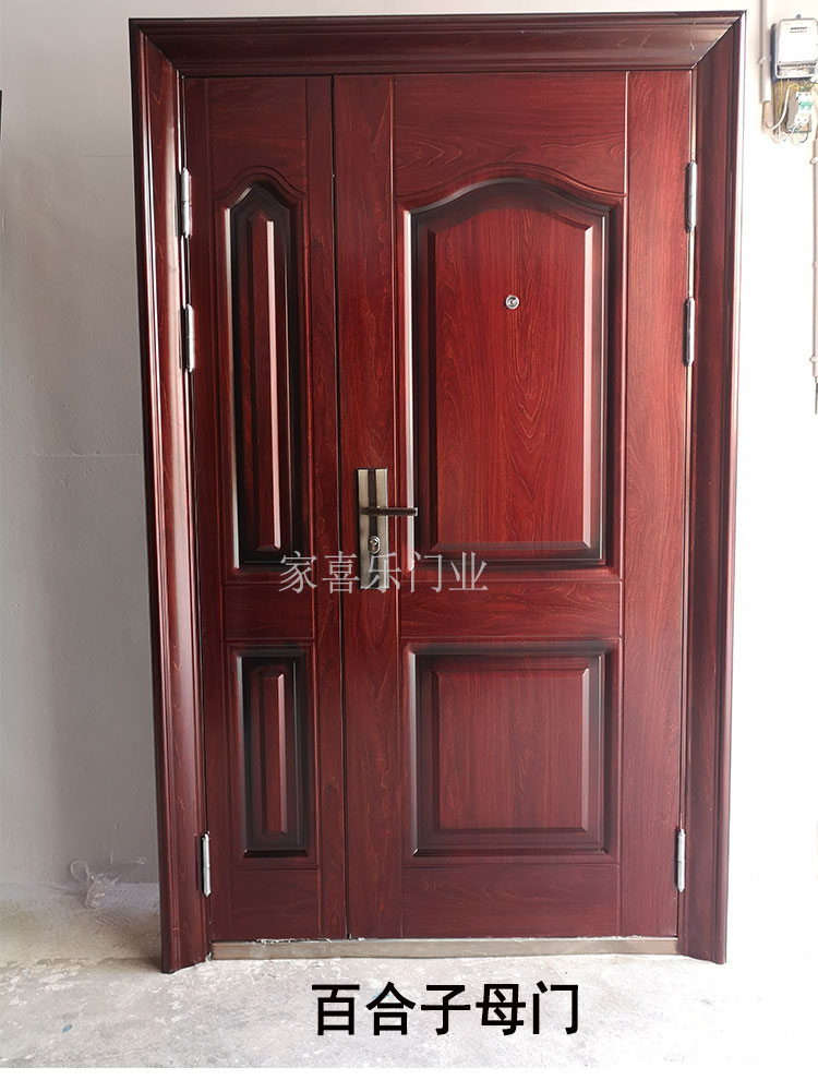 M7公分子母门对开门进户门防盗门工程门特价门钢制门家用自建房门(图13)