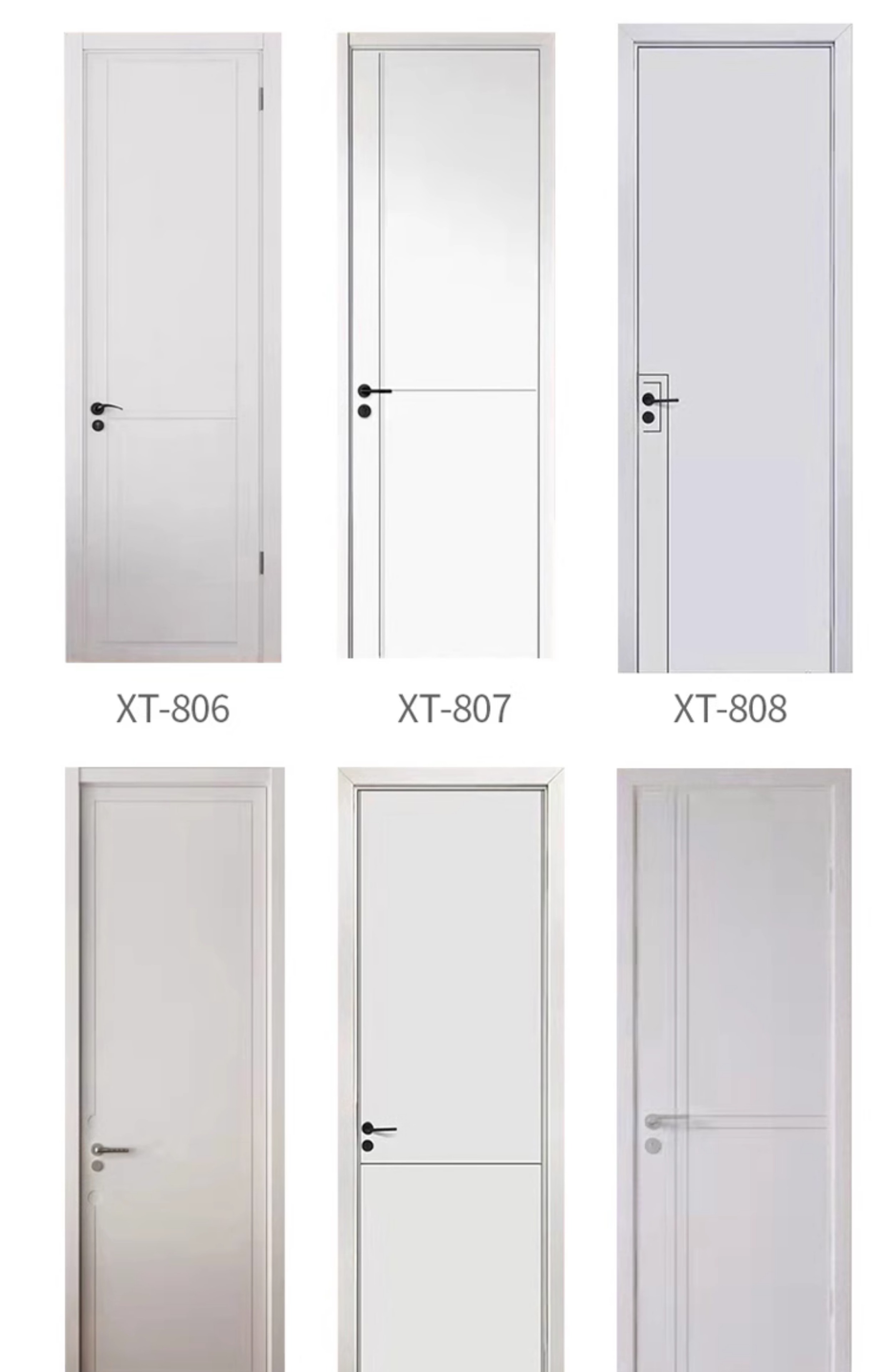 杭州木门实木复合烤漆门室内门免漆门法式扣线门实木多层隐形门(图12)