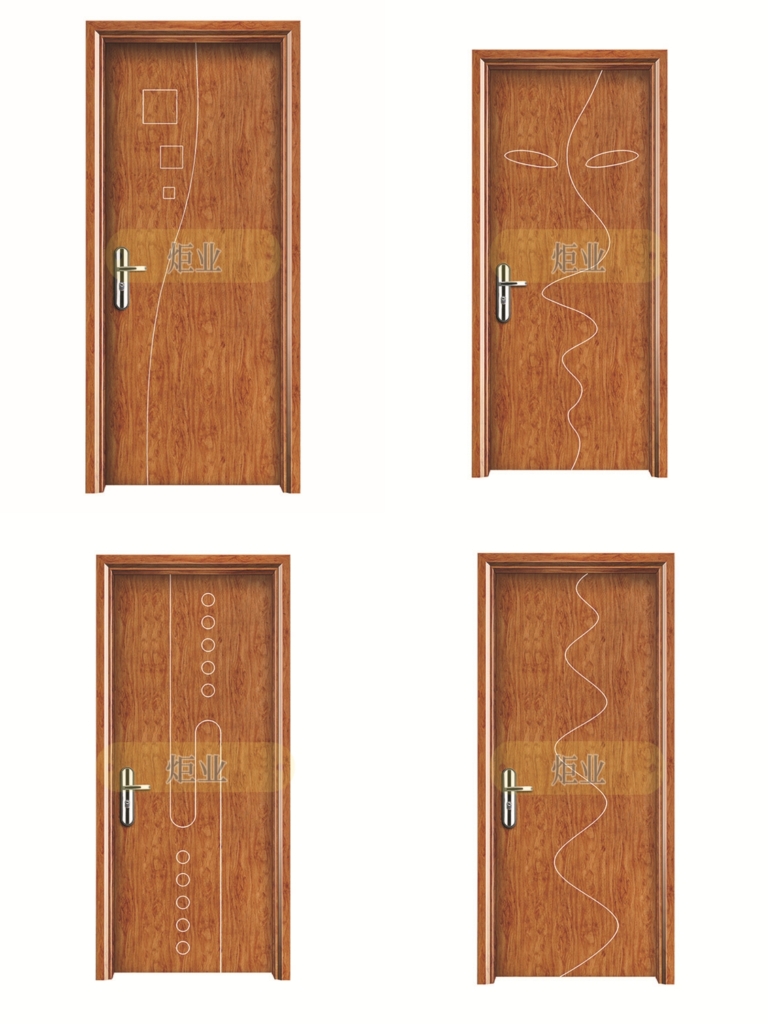 高分子门木塑门转印门树脂门学校门办公室门对开门子母门卫生间门(图4)