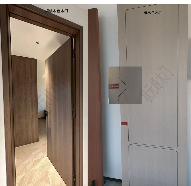 浙江金华永康木门厂家定制室内 房门 卧室门 无漆木门 多层实木门(图11)