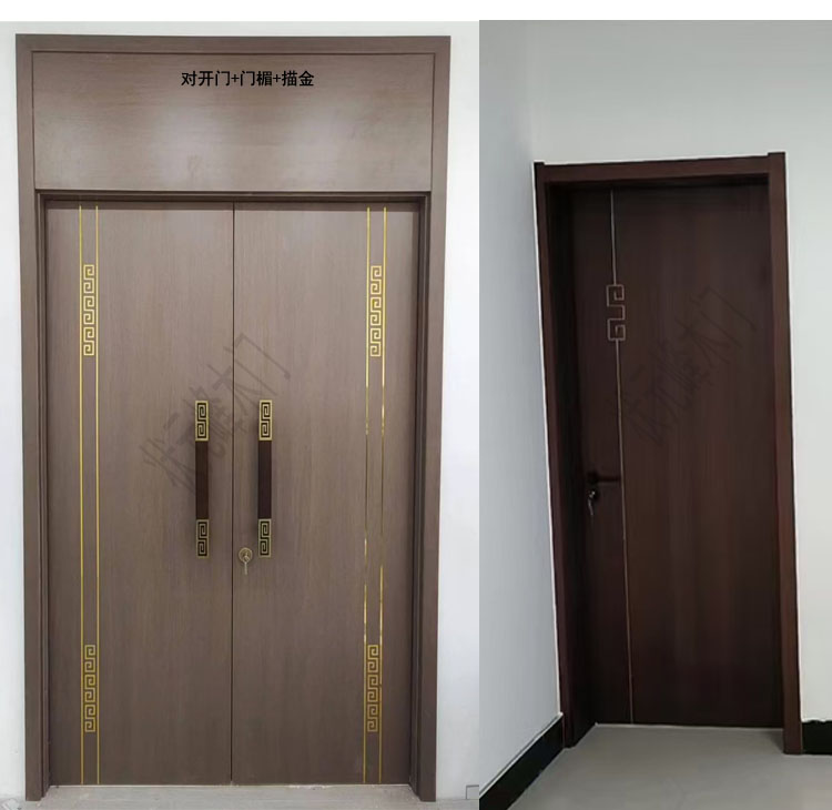 浙江金华永康木门厂家定制室内 房门 卧室门 无漆木门 多层实木门(图13)