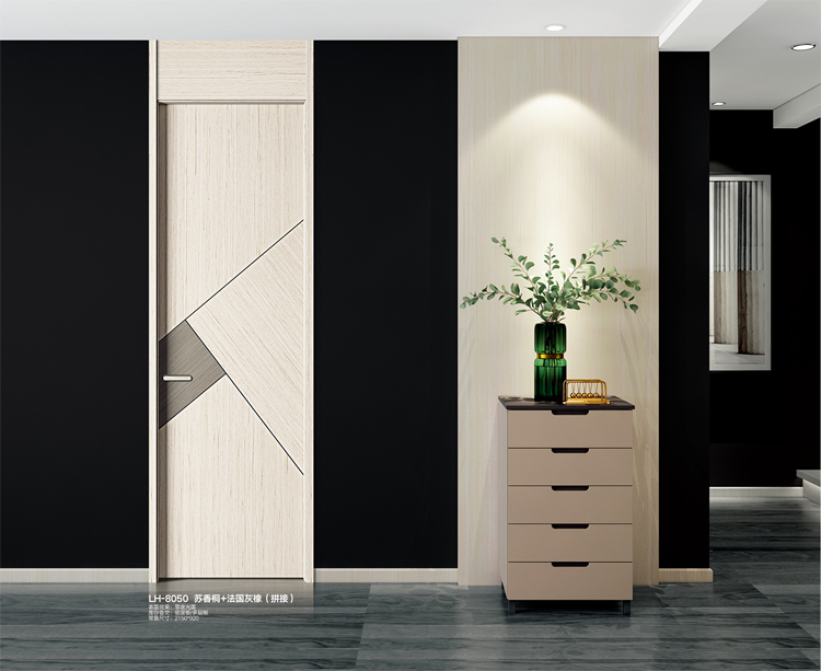 浙江金华永康木门厂家定制室内 房门 卧室门 无漆木门 多层实木门(图42)