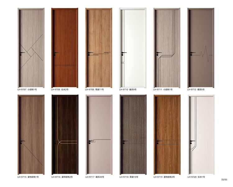 浙江金华永康木门厂家定制室内 房门 卧室门 无漆木门 多层实木门(图45)