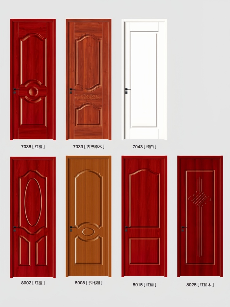 多层实木门定制环保门卧室门室内门套装门复合门房间门现代简约门(图12)