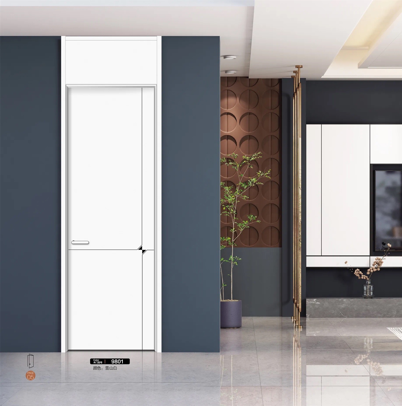 pet高端肤感门准分子木门卧室门室内门全屋定制抗污抗指纹(图13)