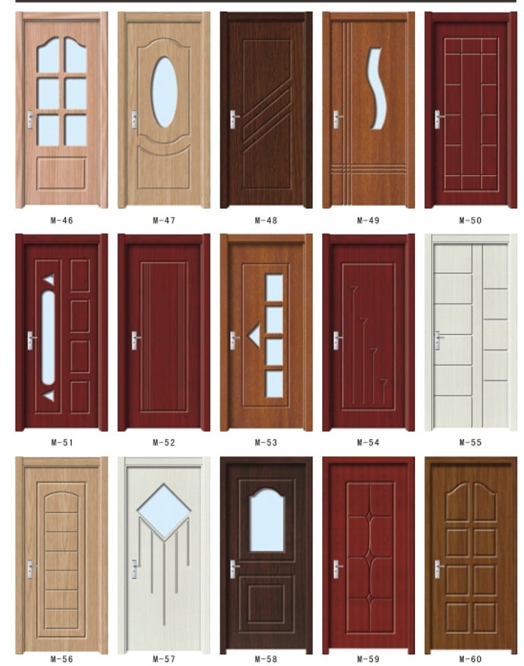 厂家定制C简约环保实木复合家用免漆pvc木教室酒店卧室学校工程门(图3)