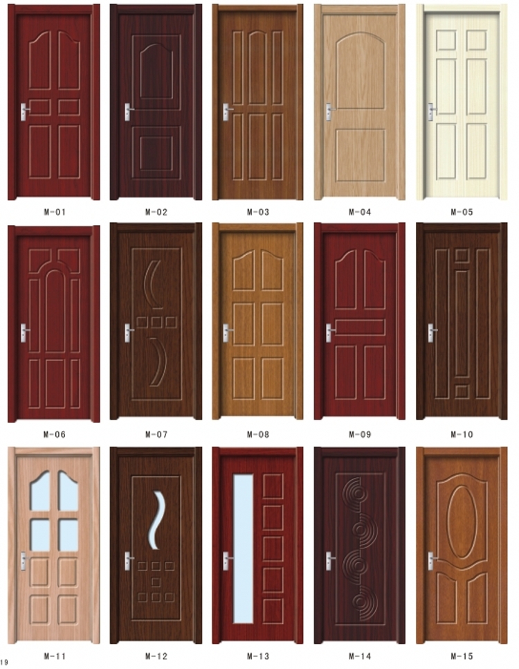 厂家定制C简约环保实木复合家用免漆pvc木教室酒店卧室学校工程门(图4)