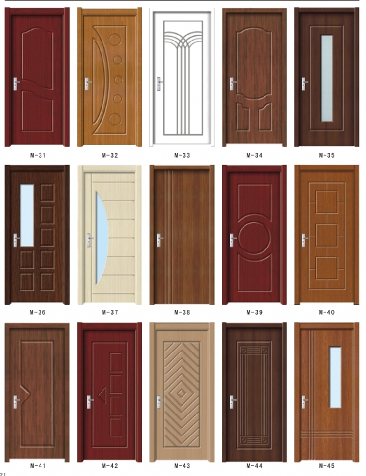 厂家定制C简约环保实木复合家用免漆pvc木教室酒店卧室学校工程门(图5)