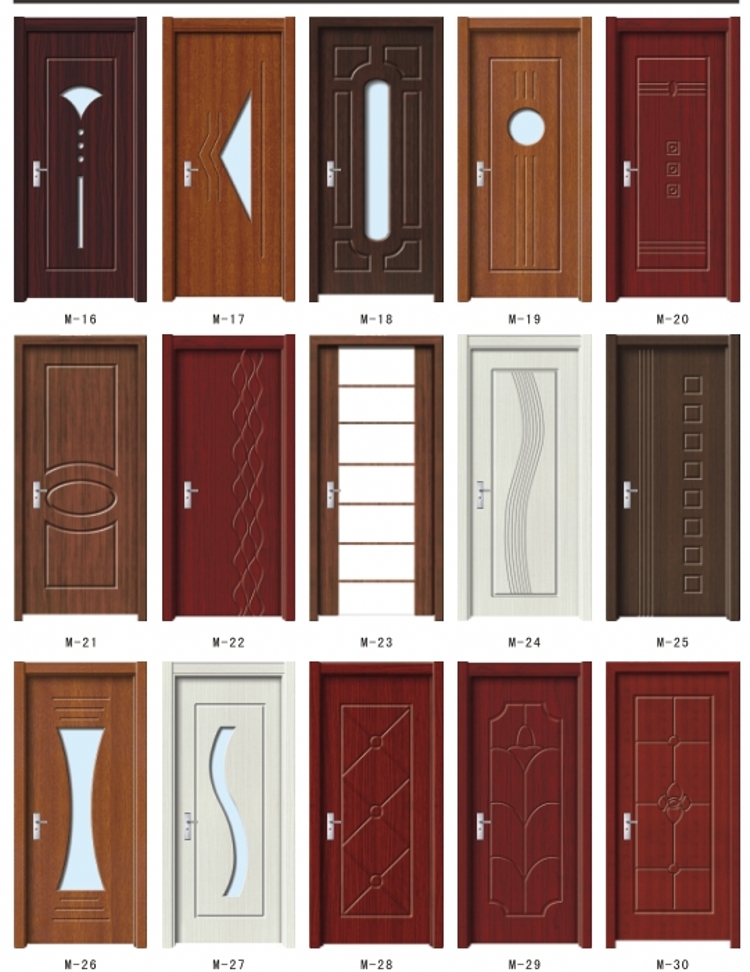 厂家定制C简约环保实木复合家用免漆pvc木教室酒店卧室学校工程门(图6)