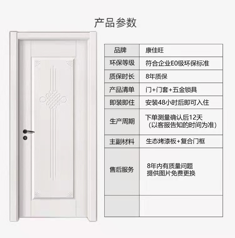 多层实木门定制环保门卧室门室内门套装门复合门房间门现代简约门(图5)