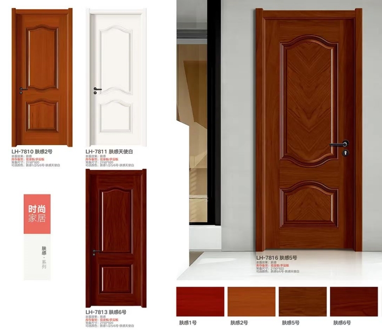 多层实木门定制环保门卧室门室内门套装门复合门房间门现代简约门(图9)