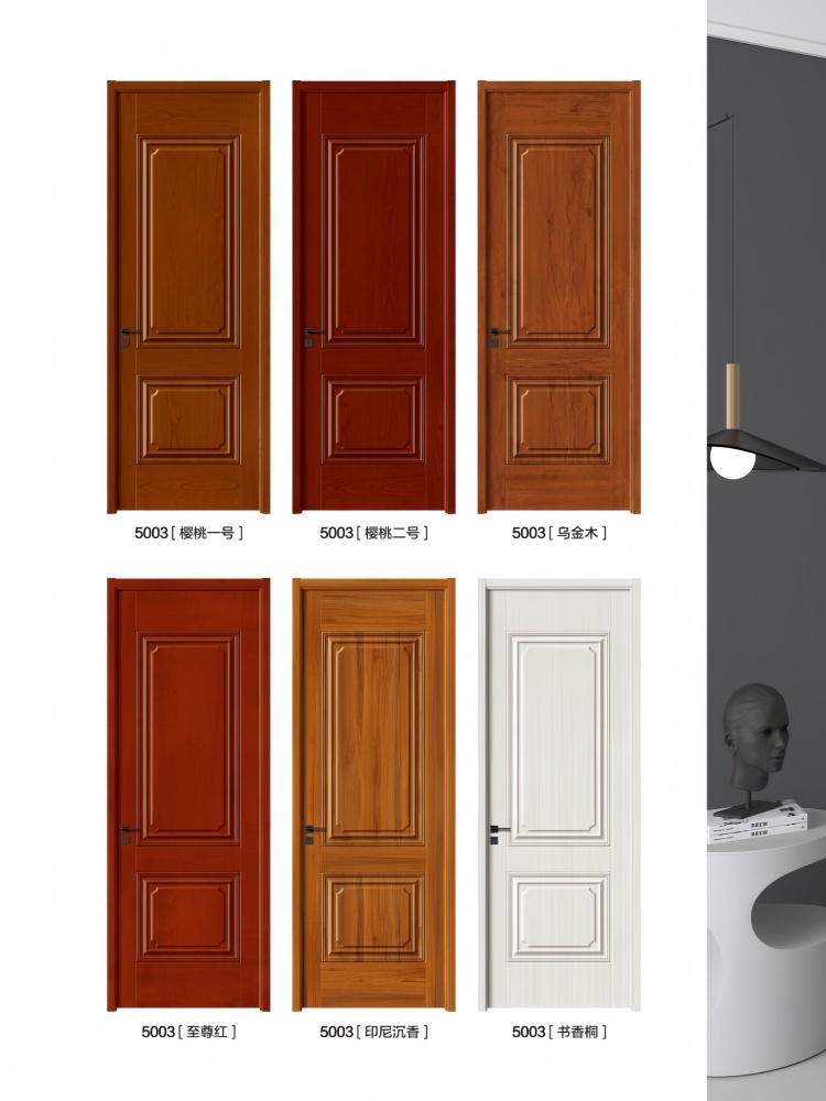 多层实木门定制环保门卧室门室内门套装门复合门房间门现代简约门(图22)