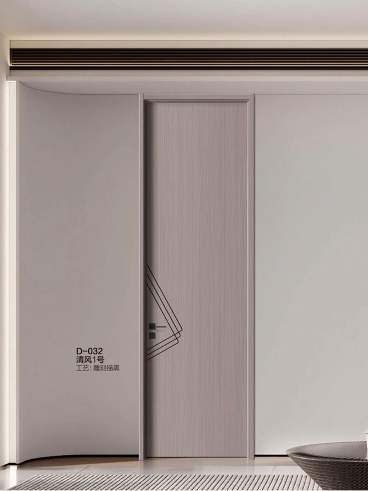 定制多层实木门碳晶门套装门室内门现代简约生态平板卧室门房间门(图51)