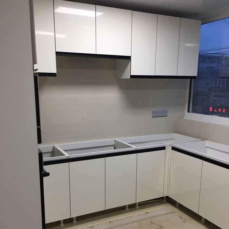 柏方PET高光高分子门板整体厨房橱柜 定制做简约现代风格南京本地(图4)