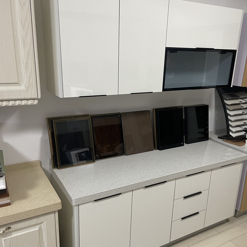 柏方PET高光高分子门板整体厨房橱柜 定制做简约现代风格南京本地(图3)