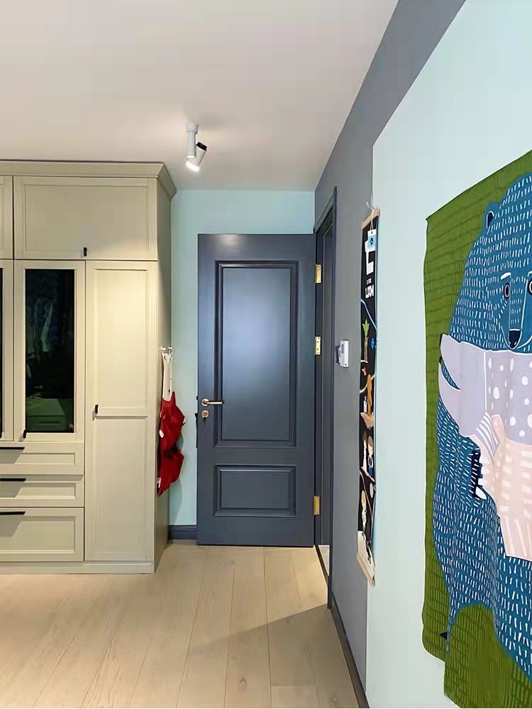 工厂实木复合多层烤漆门卧室门套装门室内门全木门卧室门木门免漆(图4)