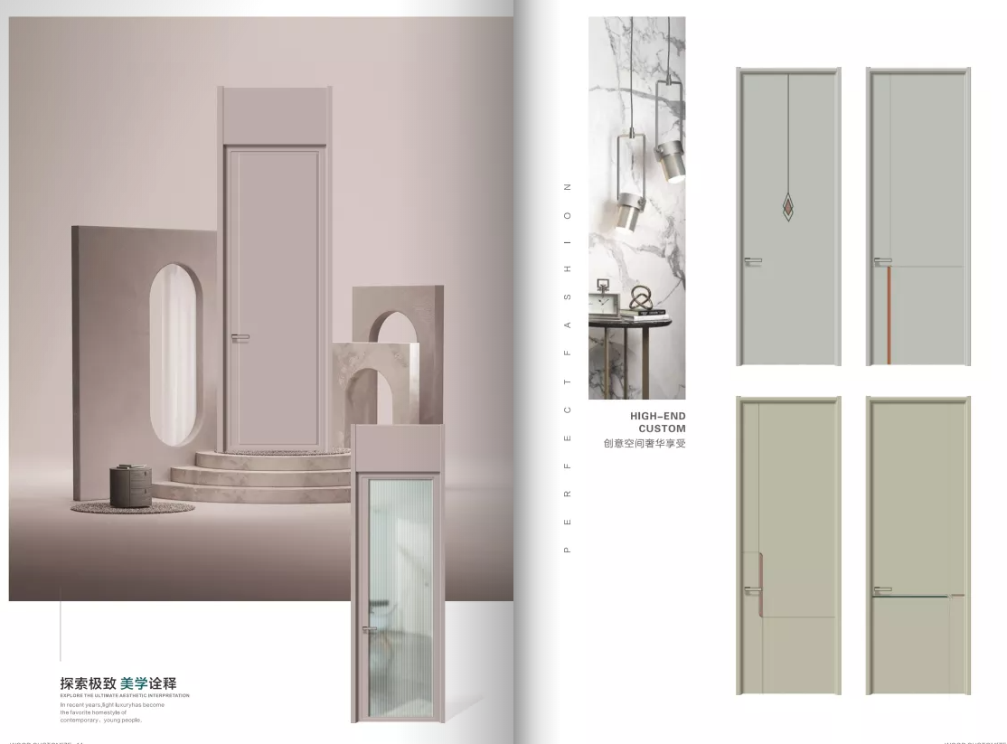 实木复合门多层烤漆卧室书房全屋定制轻奢极简生态静音隐形格栅门(图17)