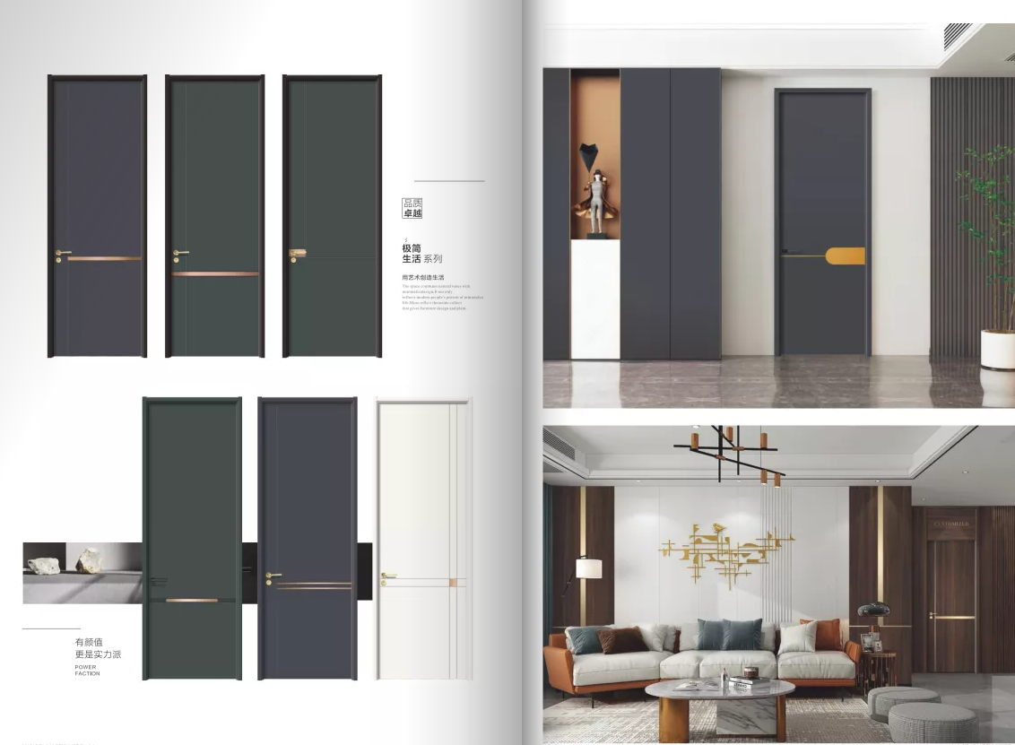 实木复合门多层烤漆卧室书房全屋定制轻奢极简生态静音隐形格栅门(图19)