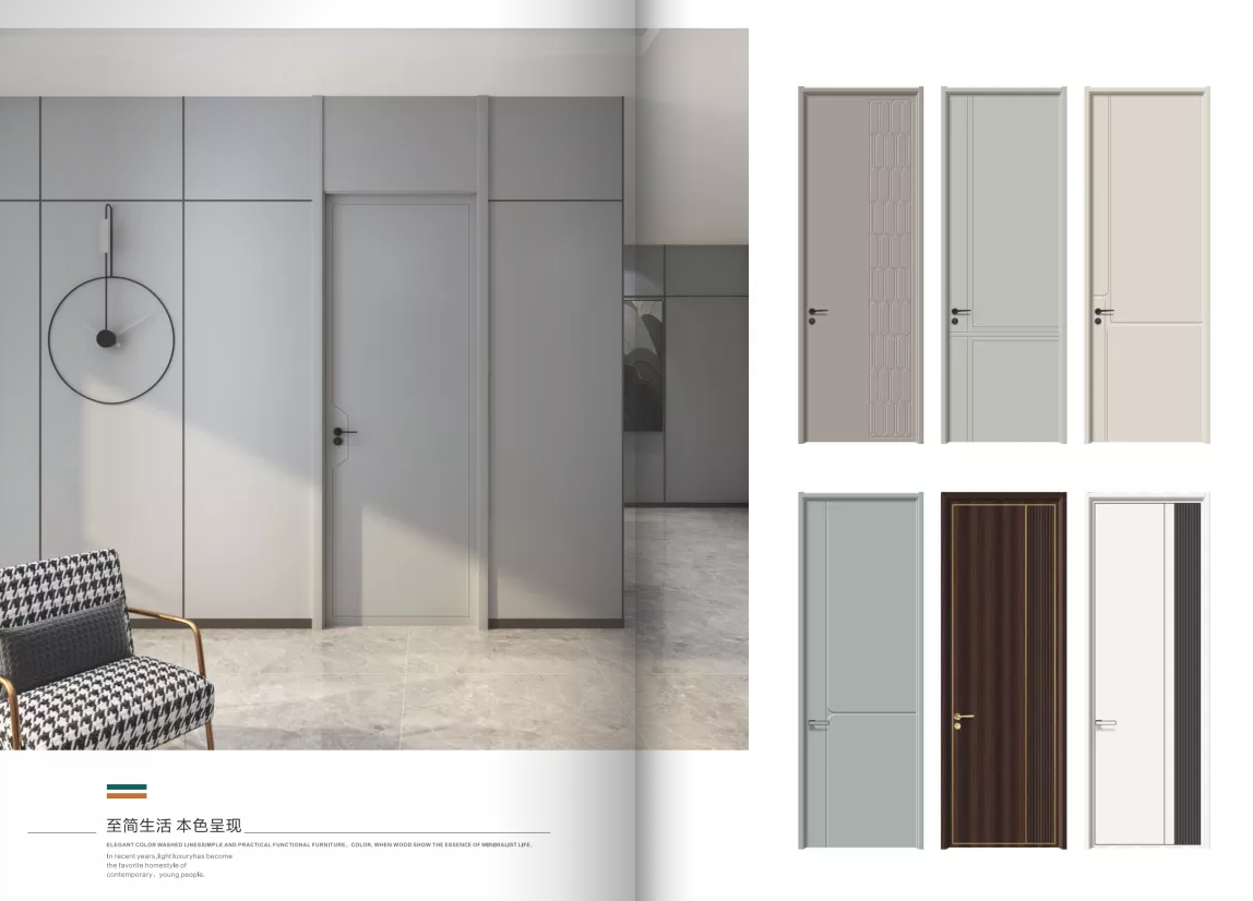 实木复合门多层烤漆卧室书房全屋定制轻奢极简生态静音隐形格栅门(图20)