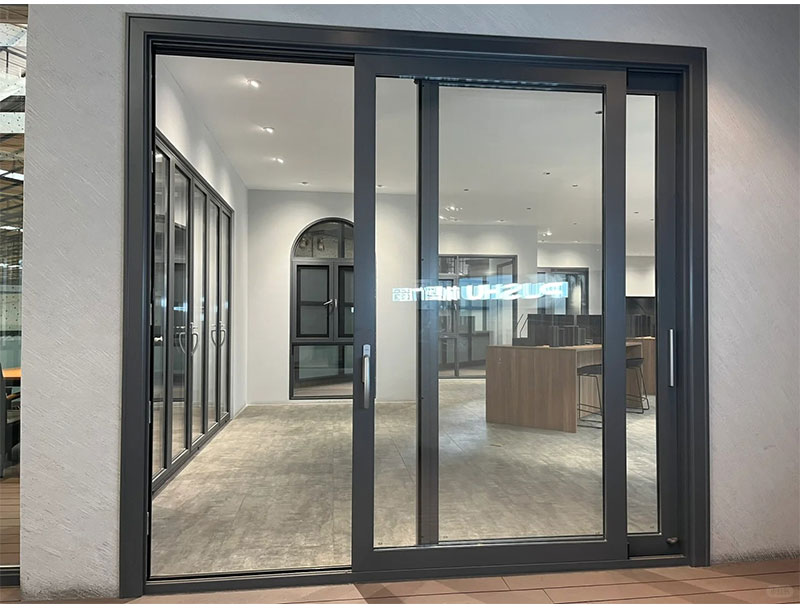 铝合金重型推拉门厨房门阳台卫生间移门客厅浴室隔断商铺三联动门(图5)
